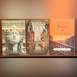 Three (3) PB Donna Leon books Death at La Fenice, Girl of His Dreams, About Face